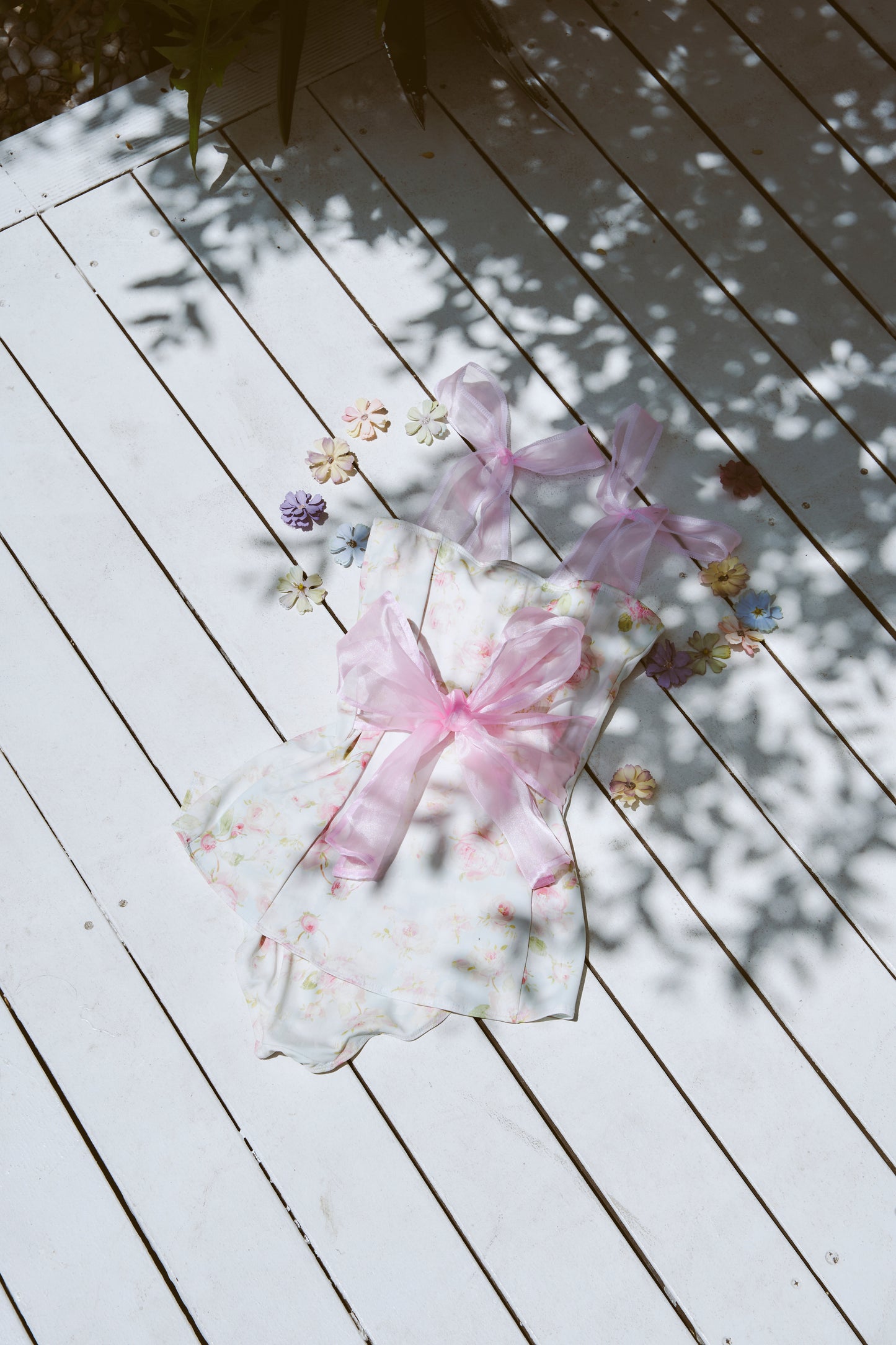 Seaside Mermaid Serenade Floral One-Piece Swimsuit