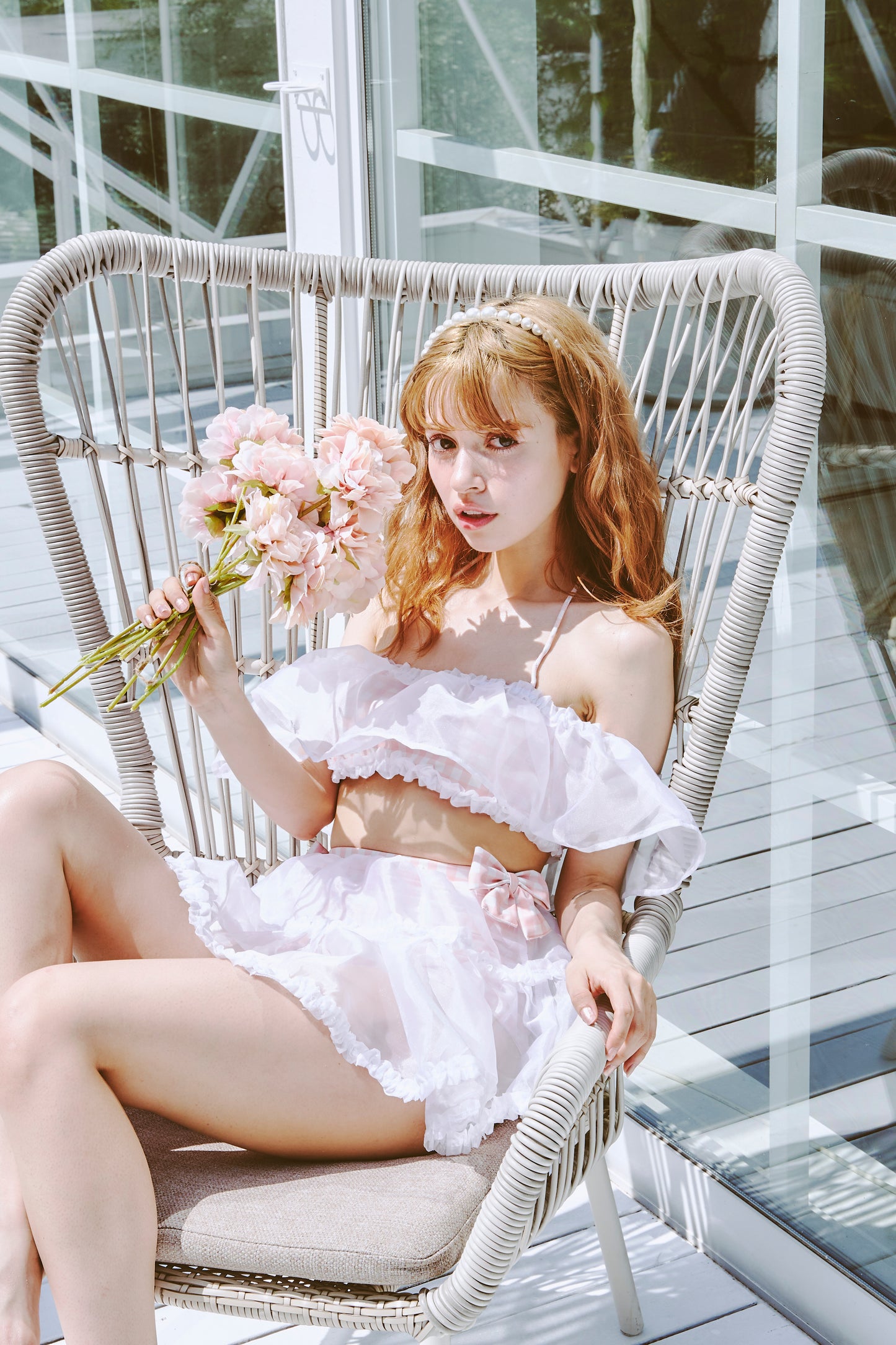 Peachy Keen Picnic Two Piece Swim TOP