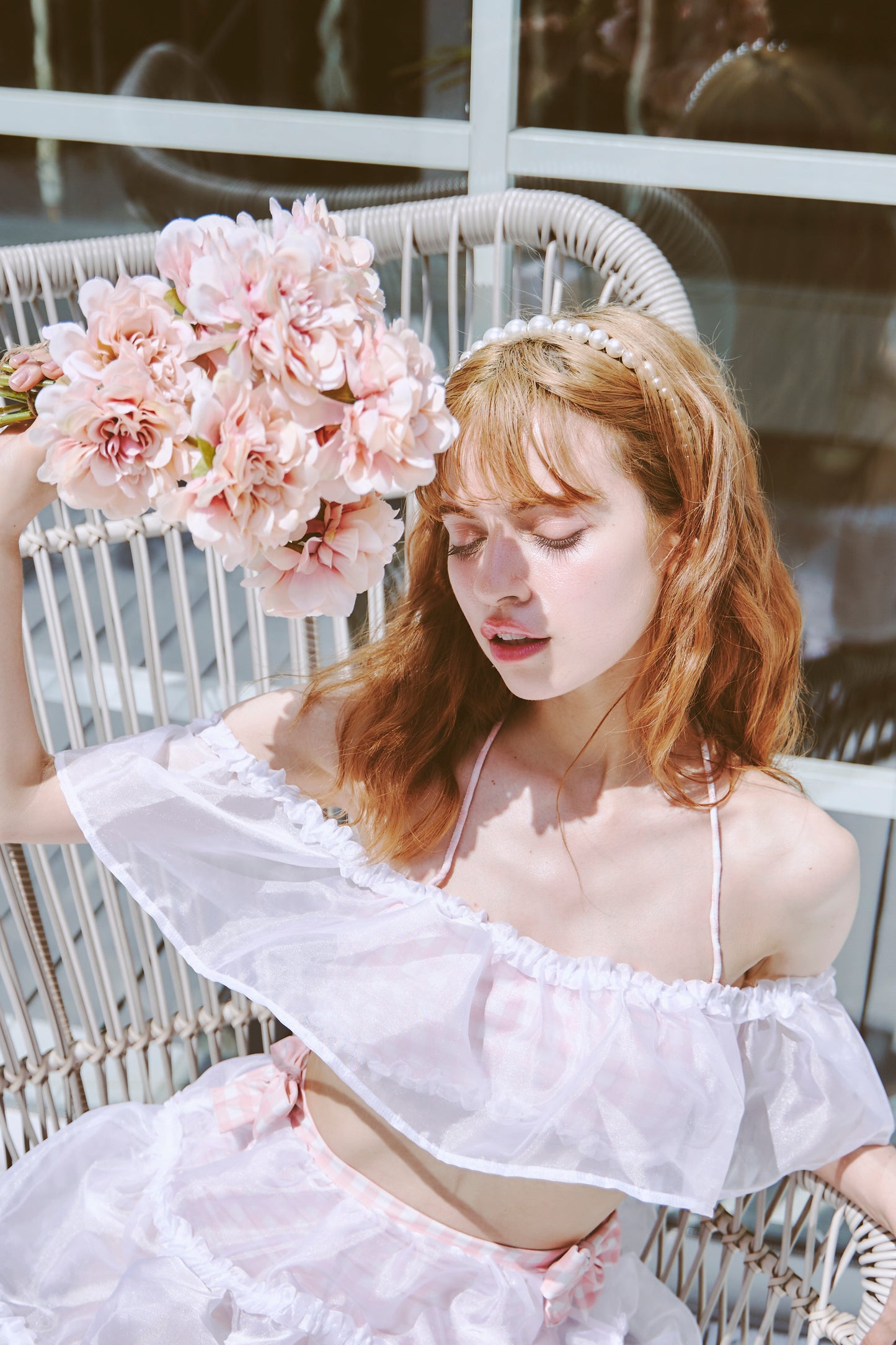 Peachy Keen Picnic Two Piece Swim TOP