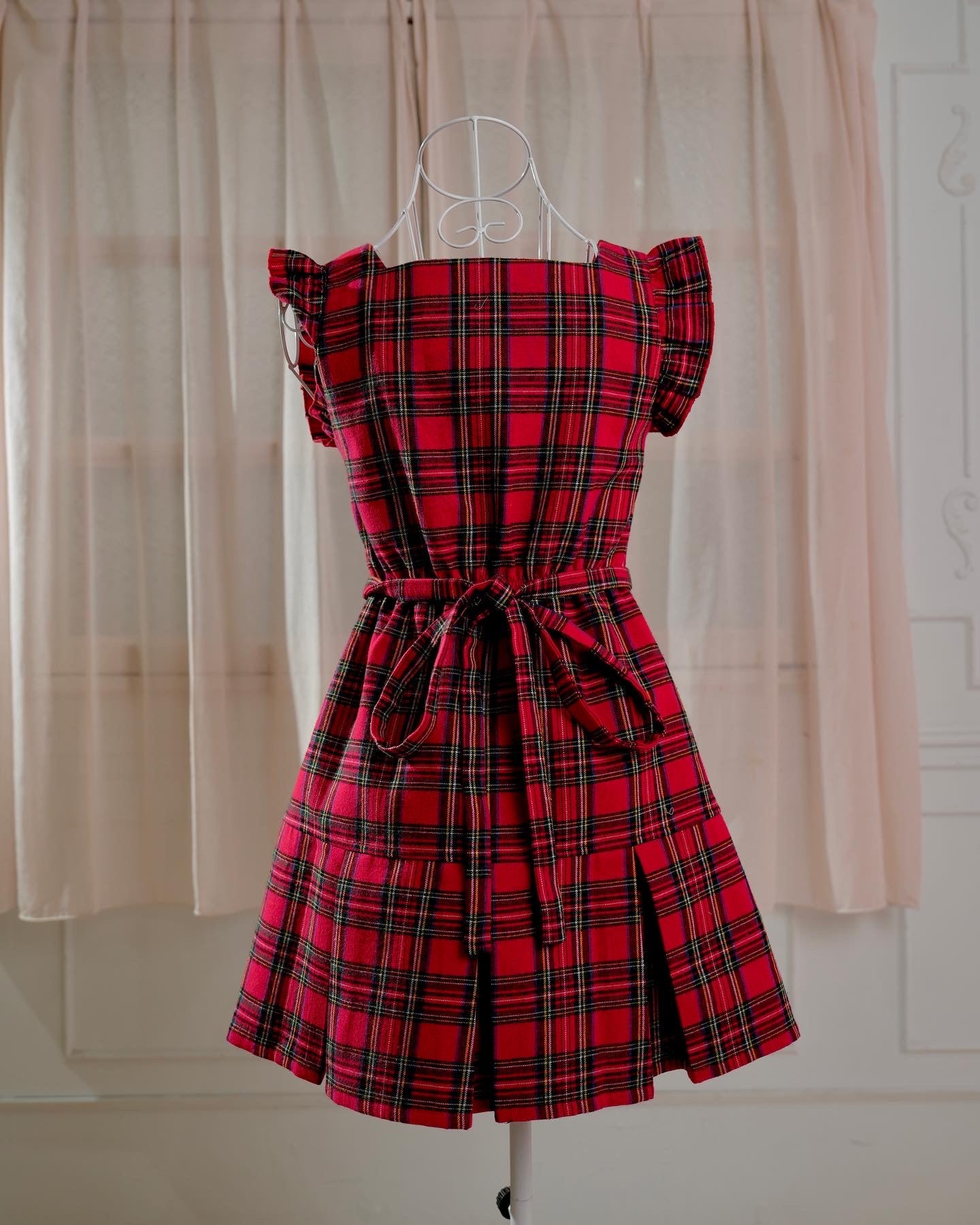 Prep School Idol Red Check DRESS