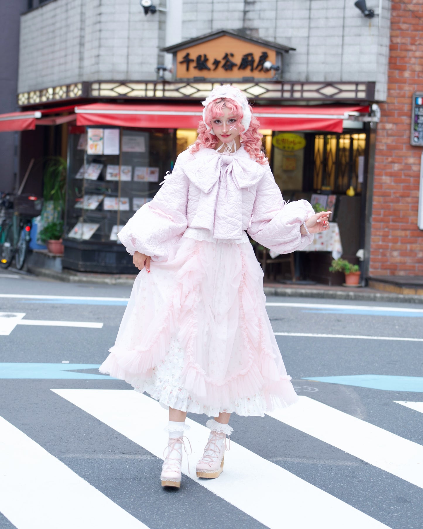 Ribboned Angel’s Puff Jacket - Pink // PREORDER