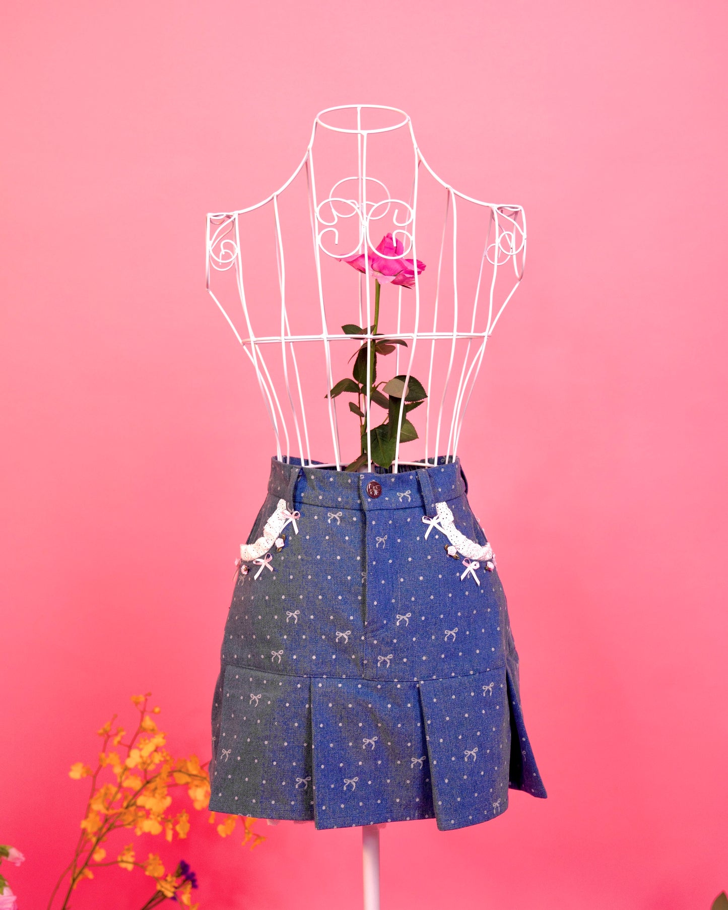 Dainty Denim Mini Skirt