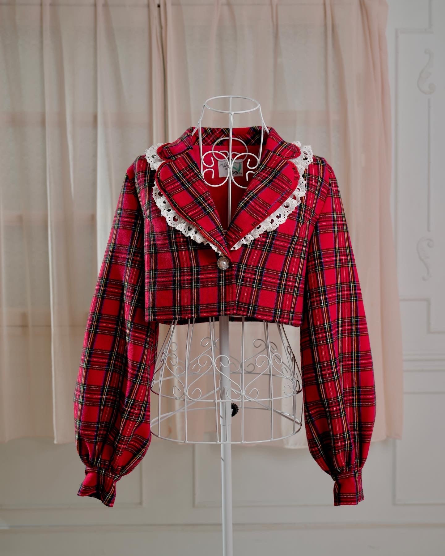 Prep School Idol Red Check JACKET