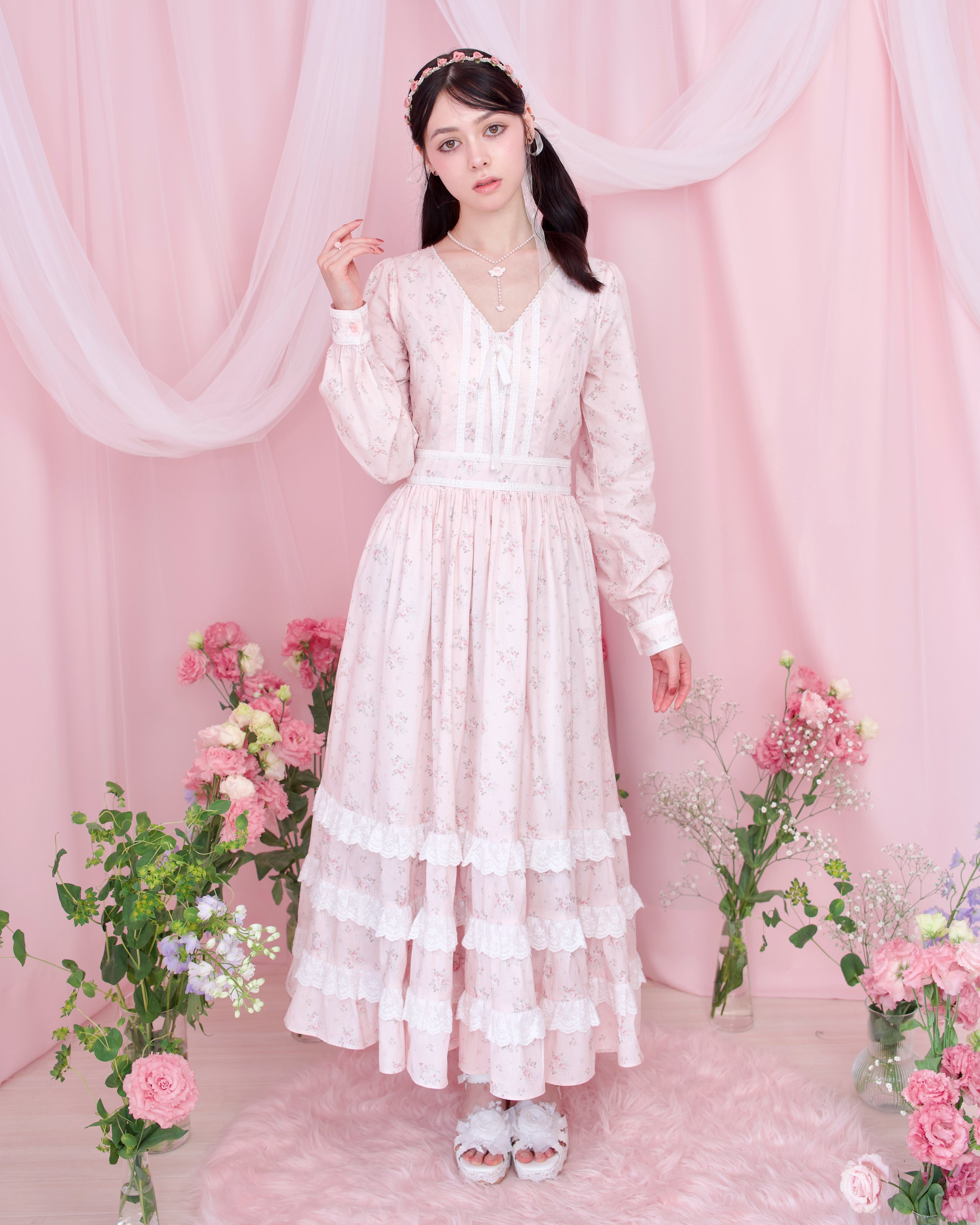 pink laced dress Vintage Lace Dreams Dress