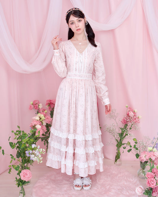 Vintage Lace Dreams Dress - Pink // PREORDER