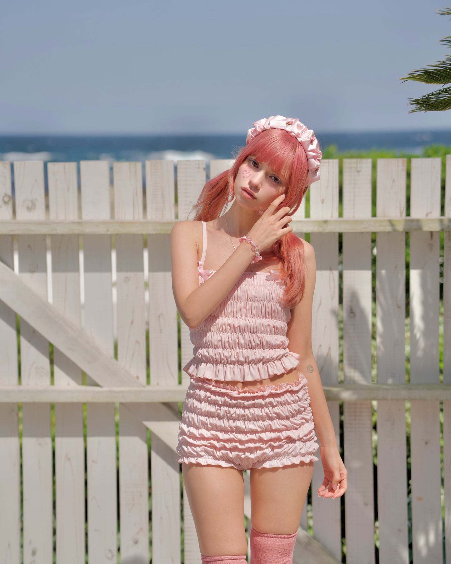 Vintage Sweetheart Two Piece Swimsuit Pink TOP PREORDER