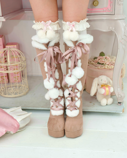 Snow Kitty Boots - Brown // PREORDER