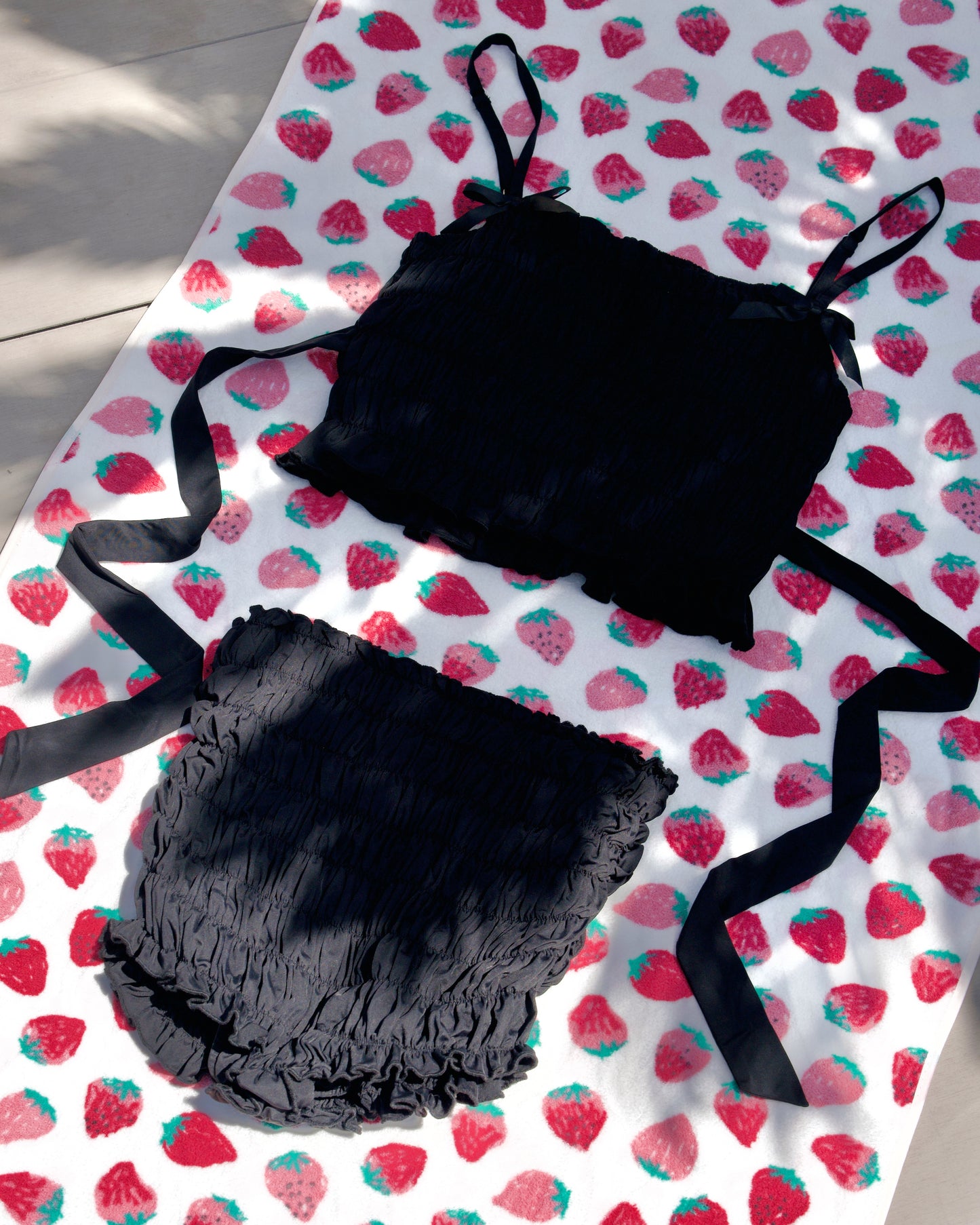 Vintage Sweetheart Two Piece Swimsuit Black BOTTOM PREORDER