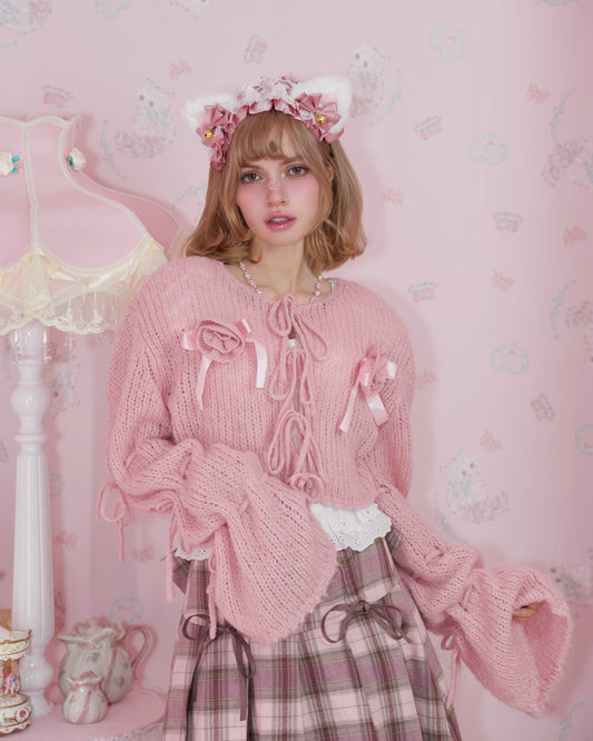 Marshmallow Rose Cardigan - Pink // PREORDER