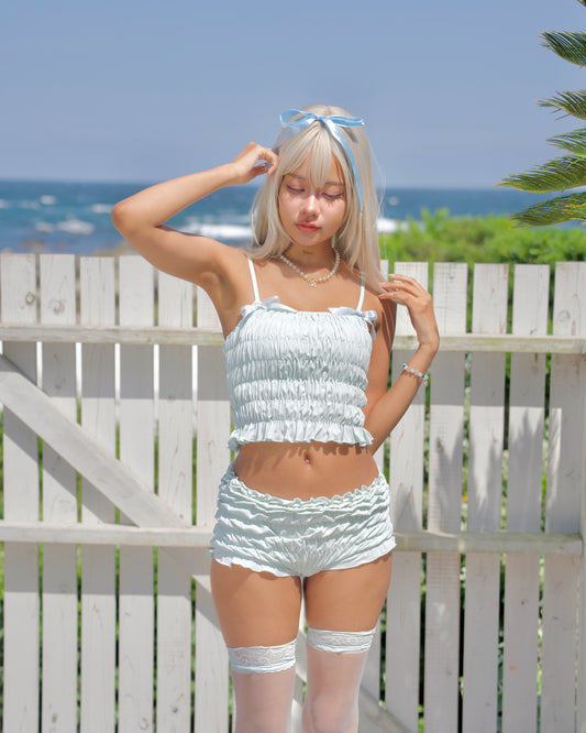 Vintage Sweetheart Two Piece Swimsuit Blue BOTTOM
