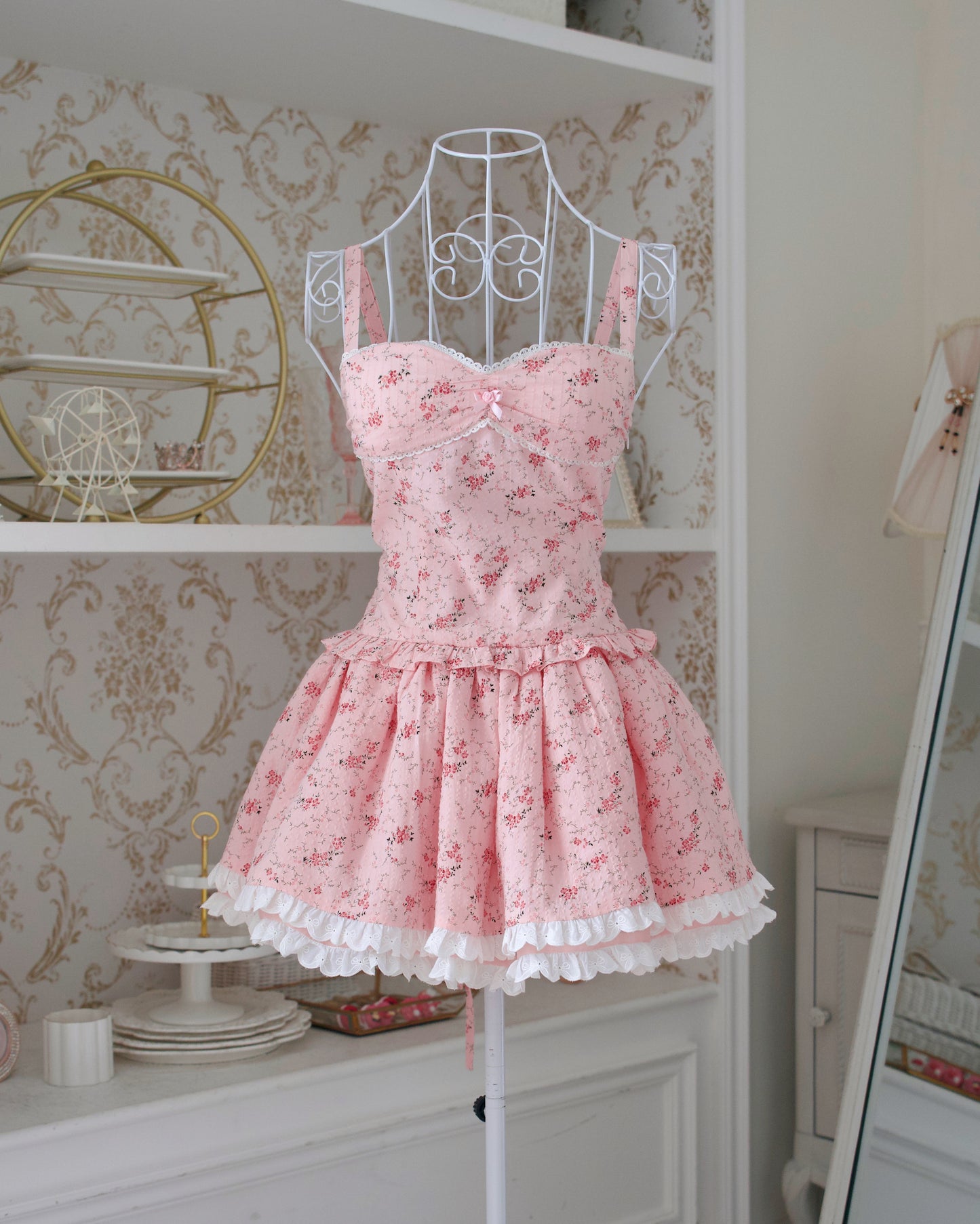 Garden Ballerina Mini Dress Pink