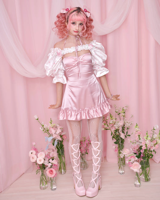 Adore You Satin Slip Dress - Pink // PREORDER