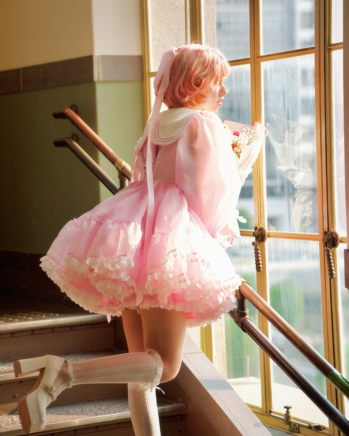 Sailor Puff Dress // Pastel Pink PREORDER