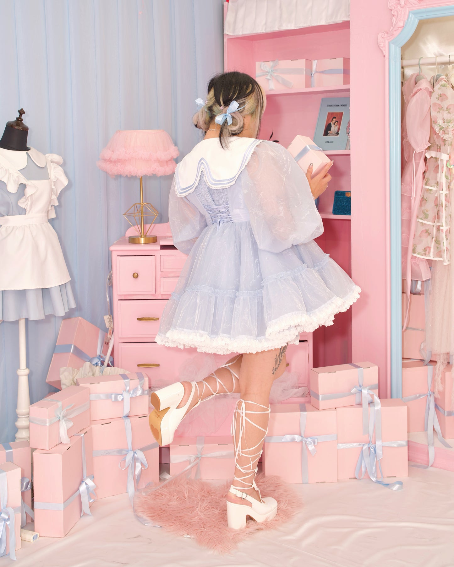 Sailor Puff Dress // Baby Blue PREORDER