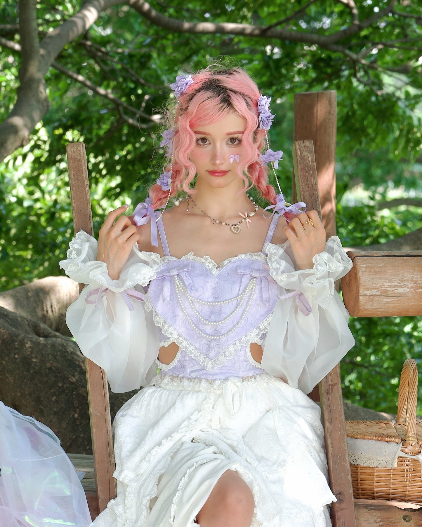 Rosé de Versailles 3 Way Corset Top Lilac PREORDER