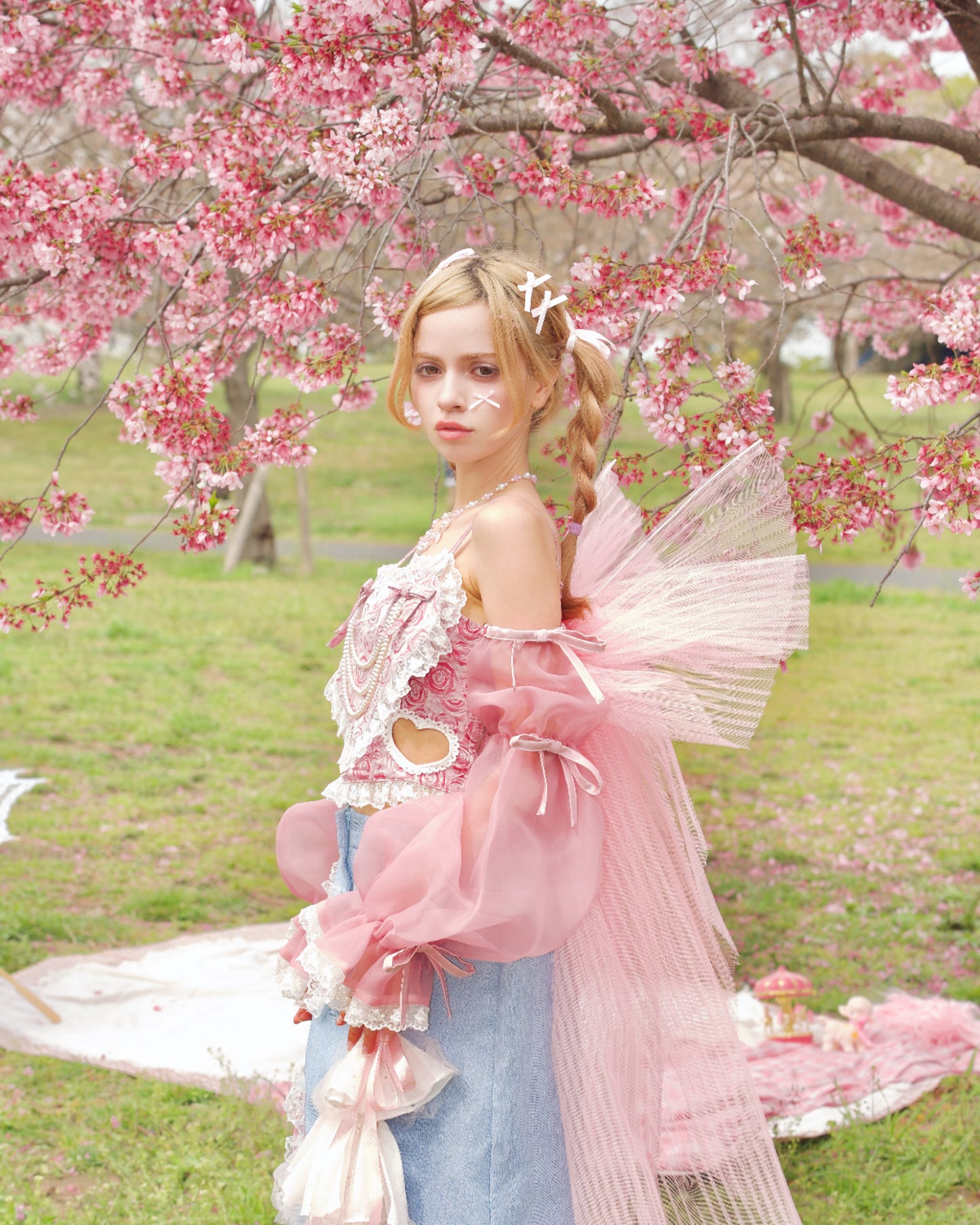Rosé de Versailles 3 Way Corset Top Berry Pink PREORDER