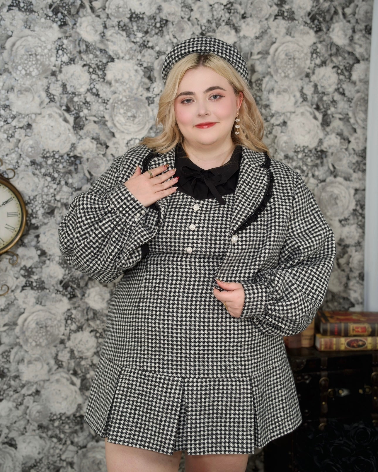 Prep School Idol Black Houndstooth JACKET