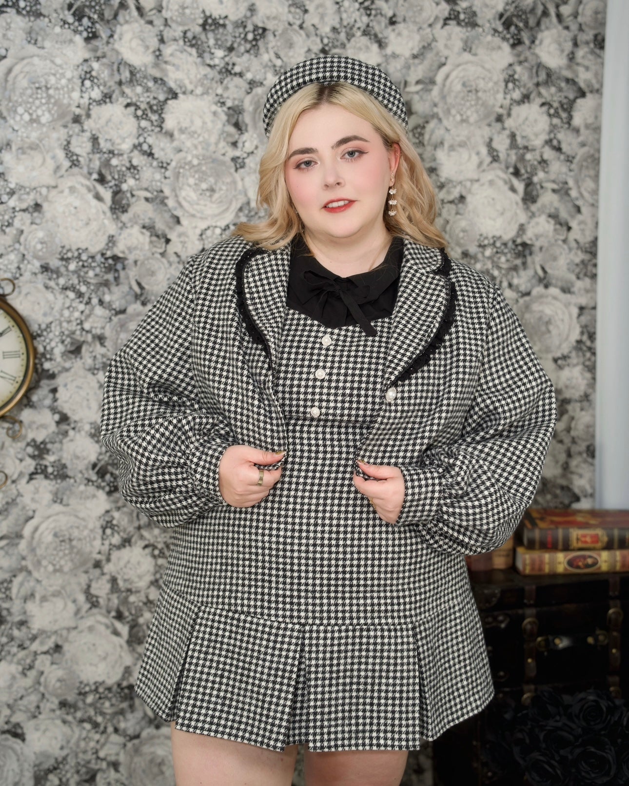 Prep School Idol Black Houndstooth JACKET