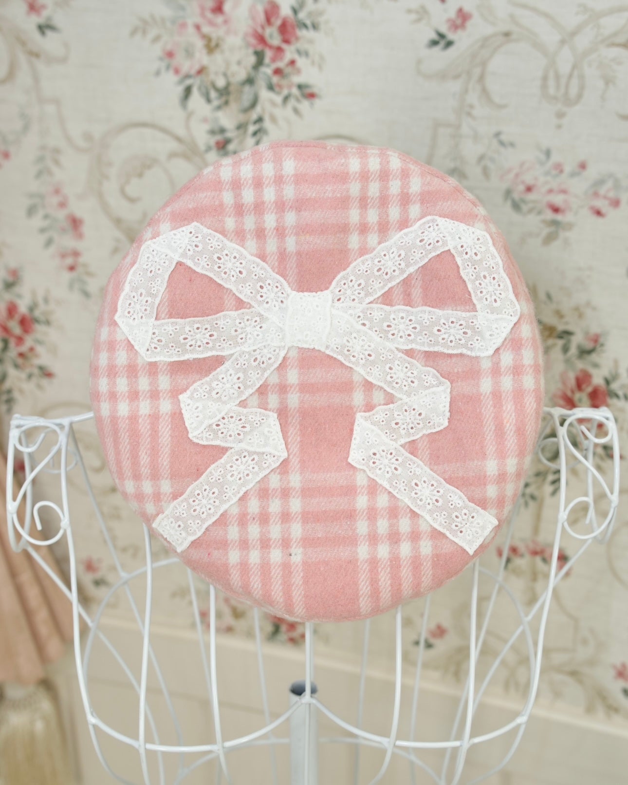 Prep School Idol Beret Pink Check