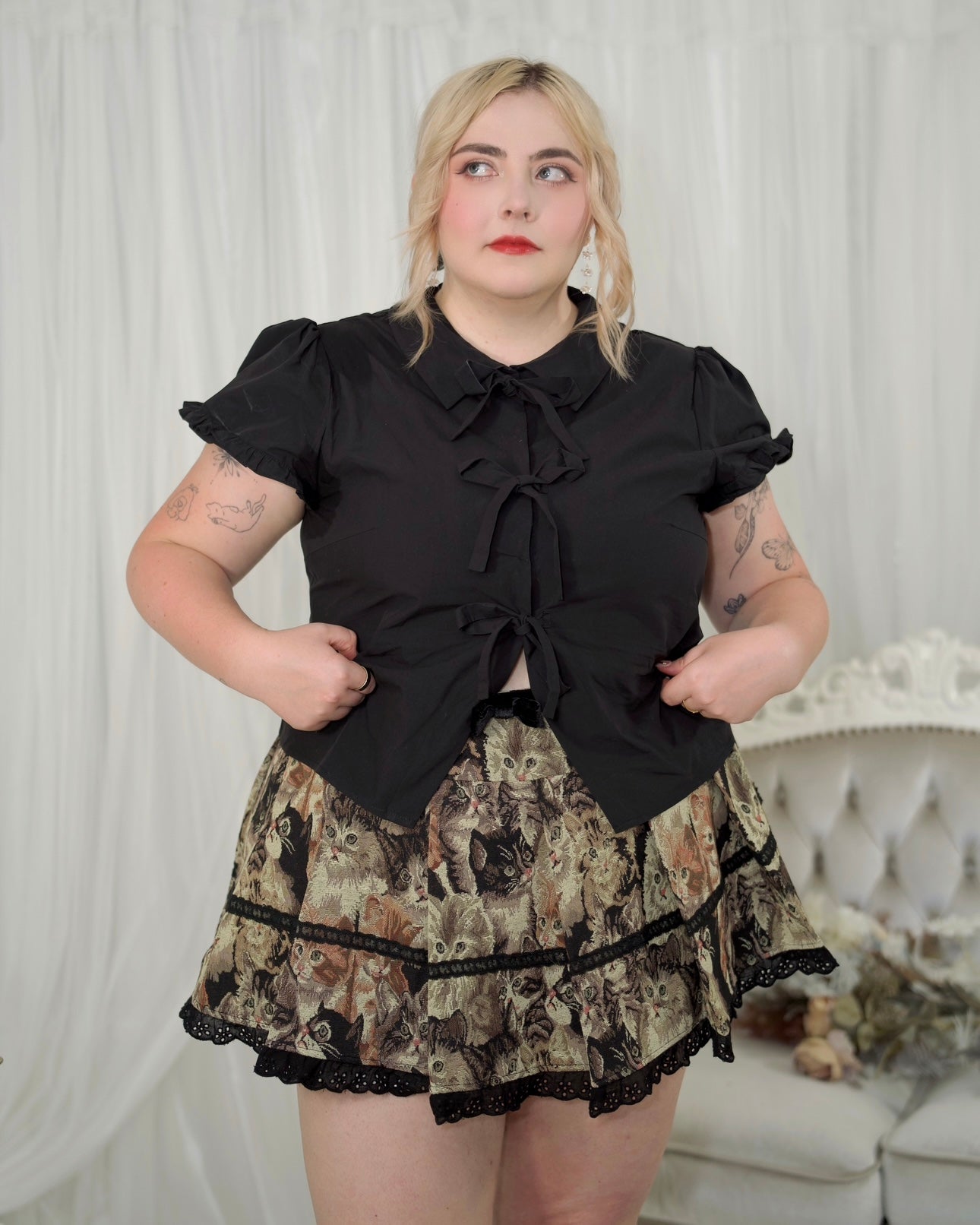 Perfectly Ribboned Blouse Black
