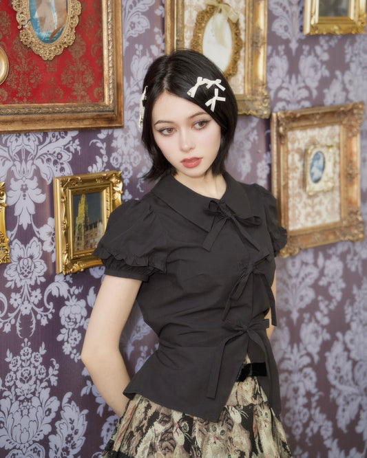 Perfectly Ribboned Blouse Black