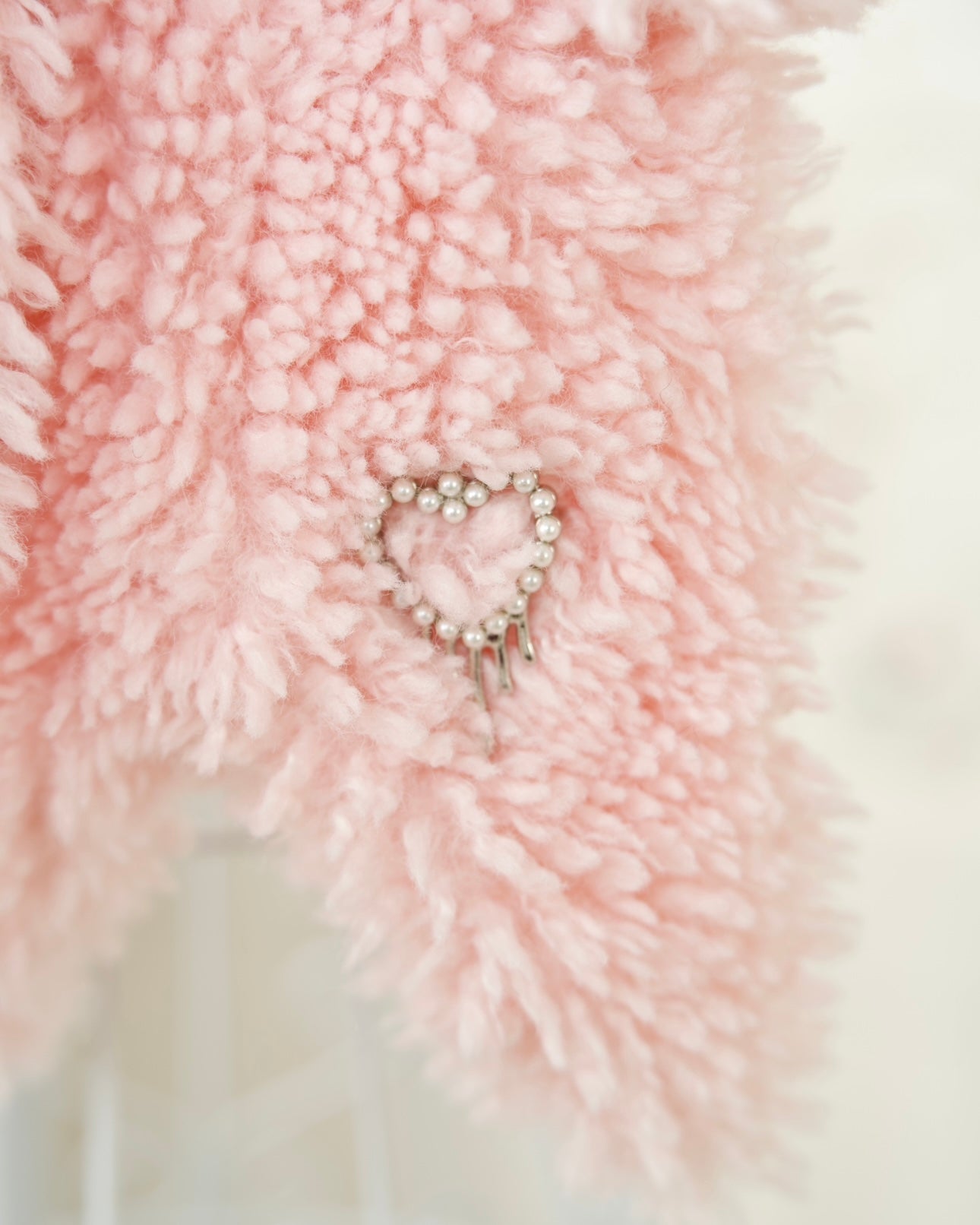 Fluffy Ribbon Scarf PINK