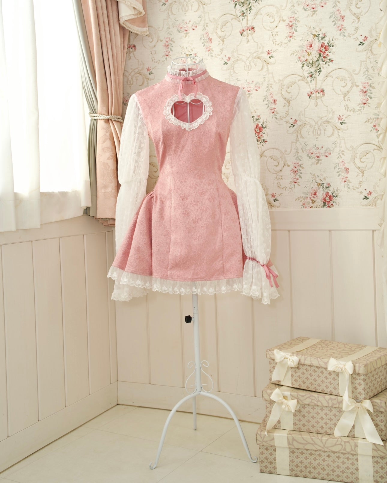 Cherub's Touch Heart Cutout Dress PINK PREORDER