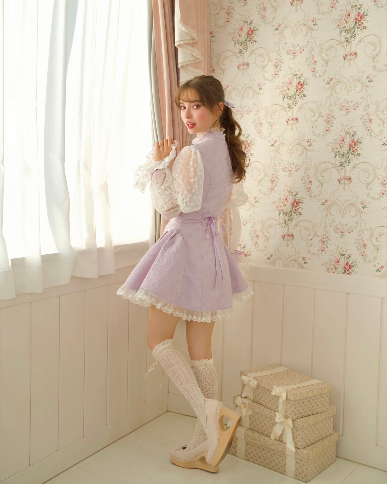 Cherub's Touch Heart Cutout Dress LILAC PREORDER
