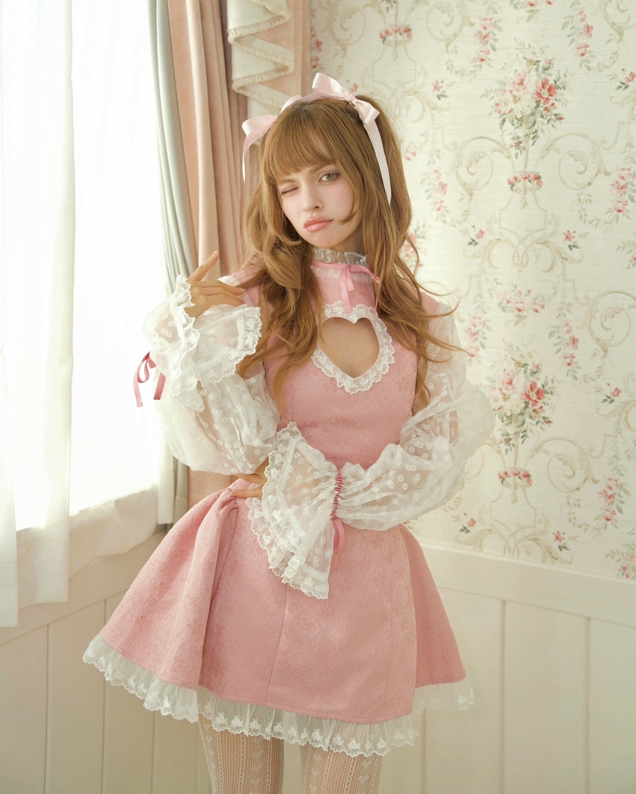 Cherub's Touch Heart Cutout Dress PINK PREORDER