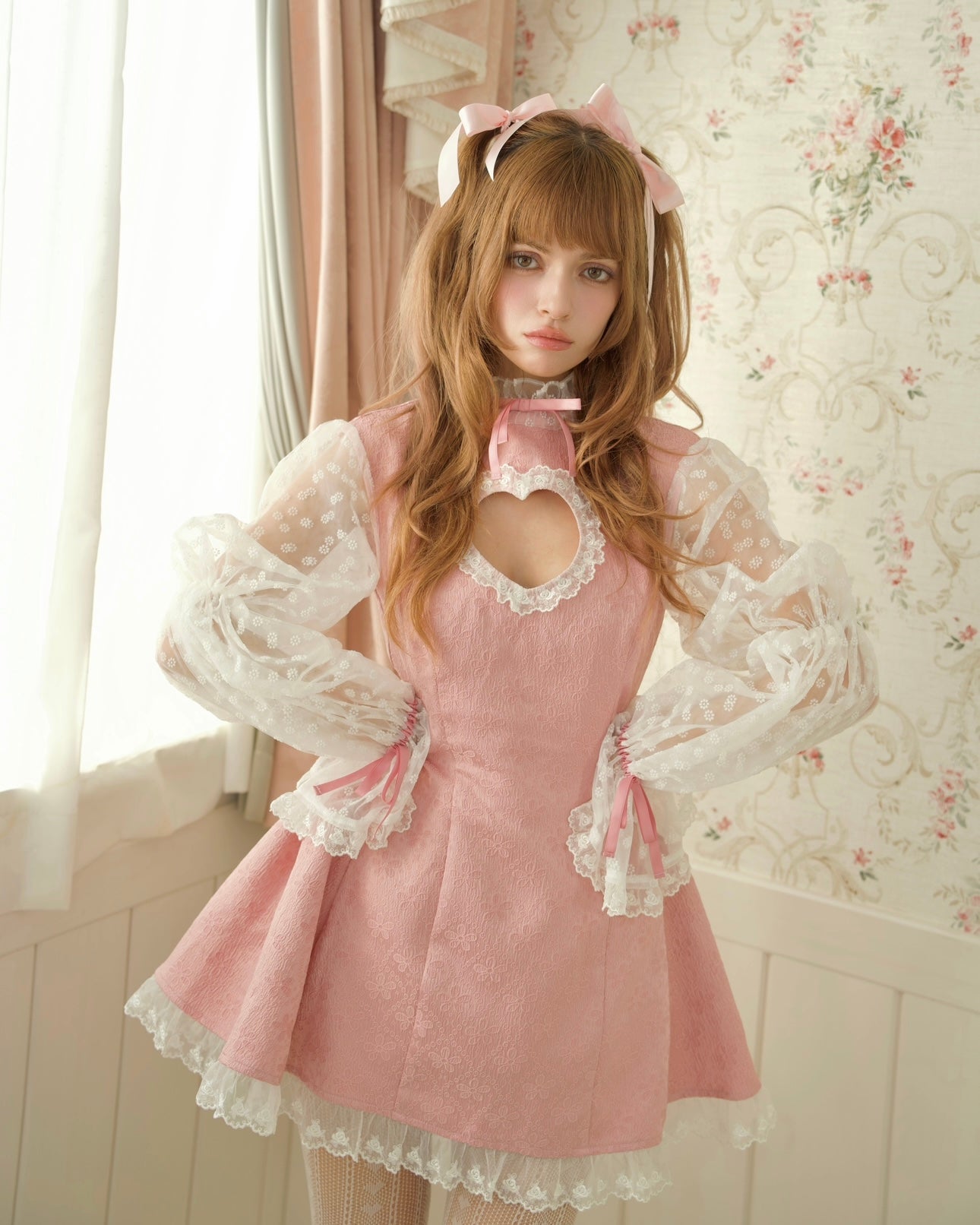 Cherub's Touch Heart Cutout Dress PINK PREORDER