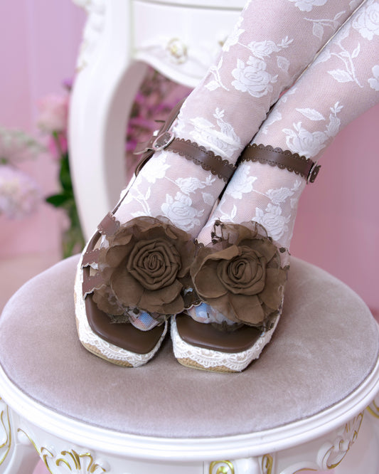 Summer Hime Wedge Sandals - Brown // PREORDER