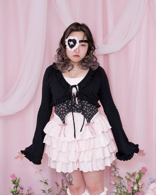 Call Me Sweet Cotton Cardigan - Black // PREORDER