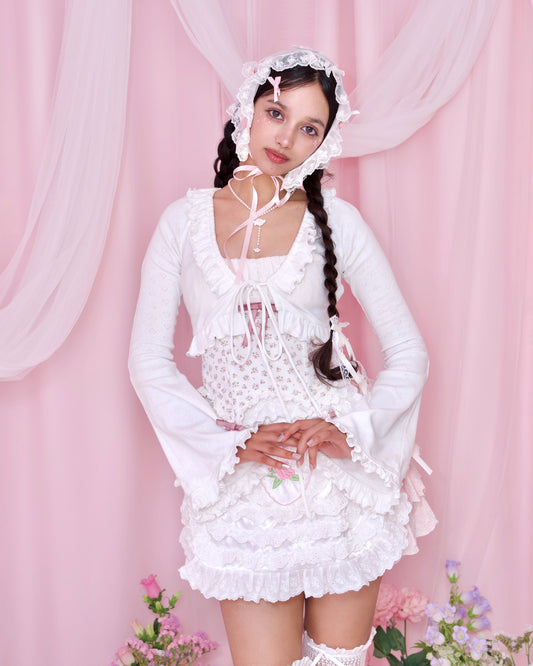 Call Me Sweet Cotton Cardigan - White // PREORDER