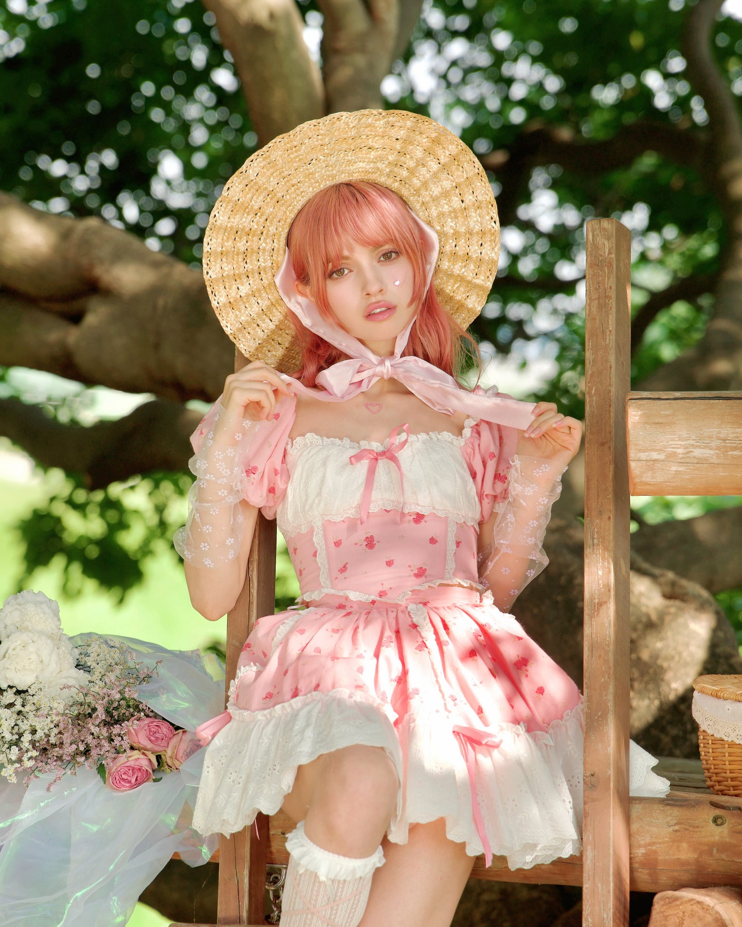 Summer Belle Set Top Pink Floral