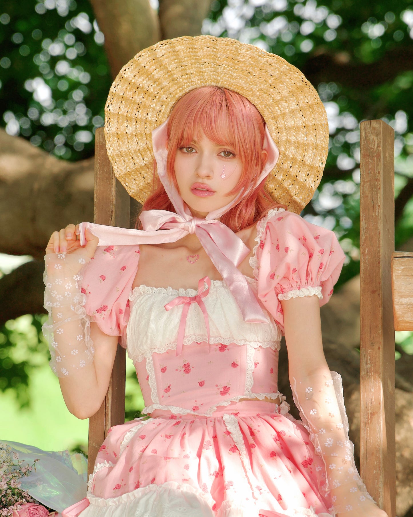 Summer Belle Set Top Pink Floral