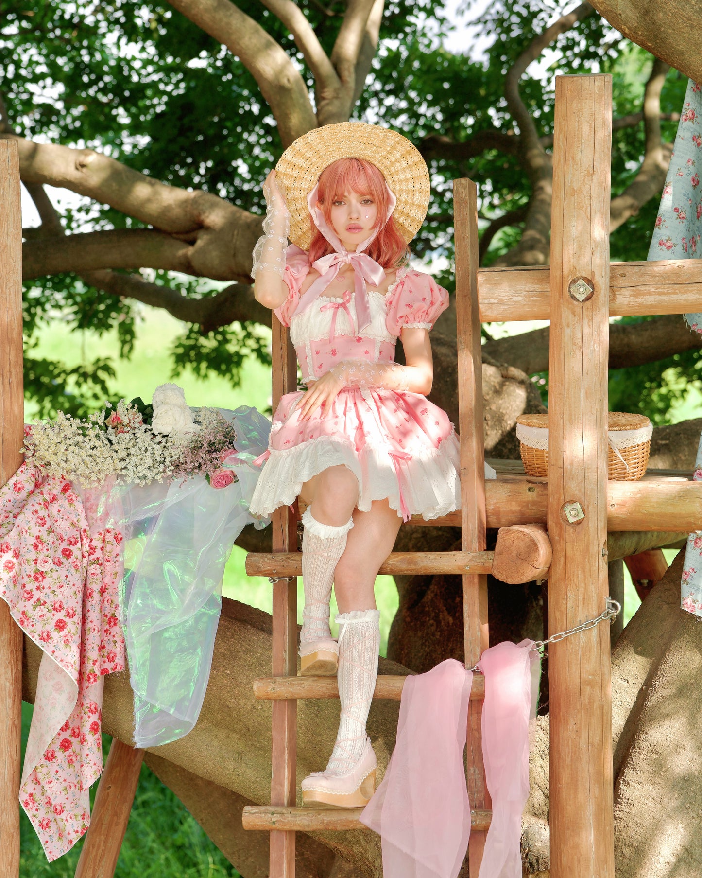 Summer Belle Set Top Pink Floral