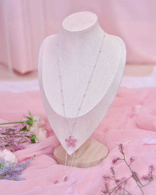 Sakura Petal Necklace - Silver