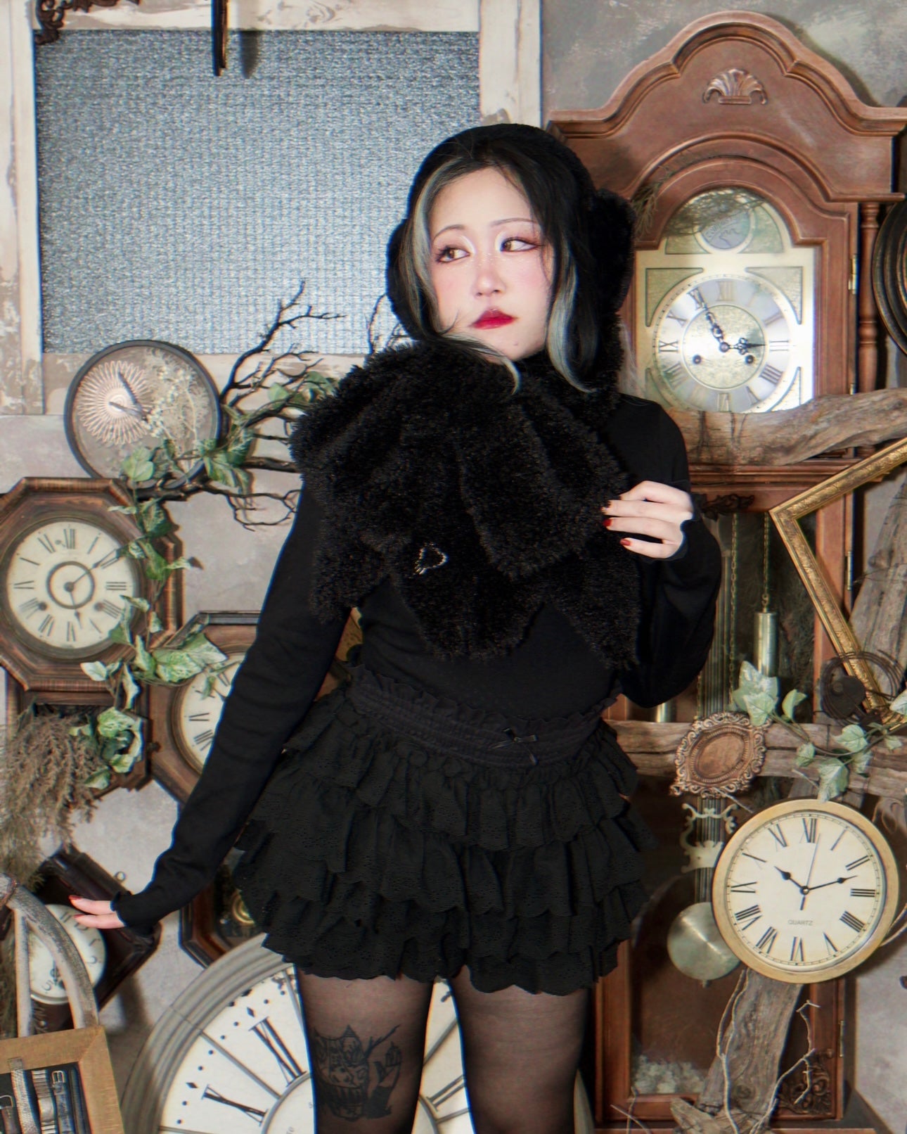 Cotton Lace Bloomers BLACK