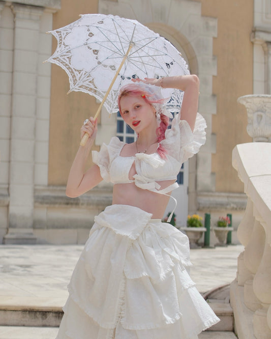 Sweet Serenity Picnic Set Top // Whipped Cream White