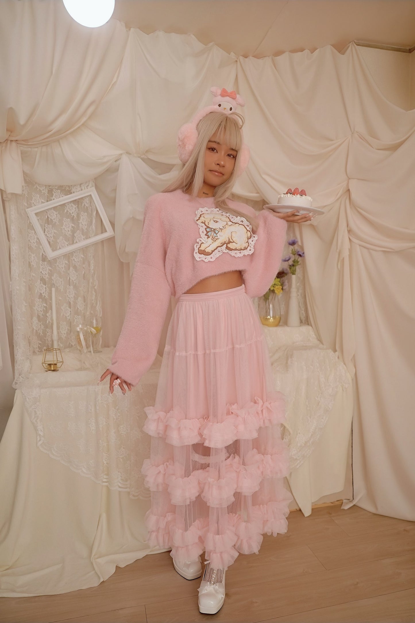 Rosy Twilight Long Tulle Skirt PREORDER