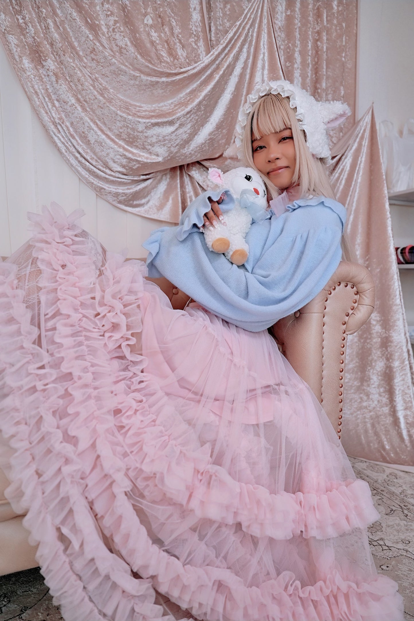 Rosy Twilight Long Tulle Skirt PREORDER