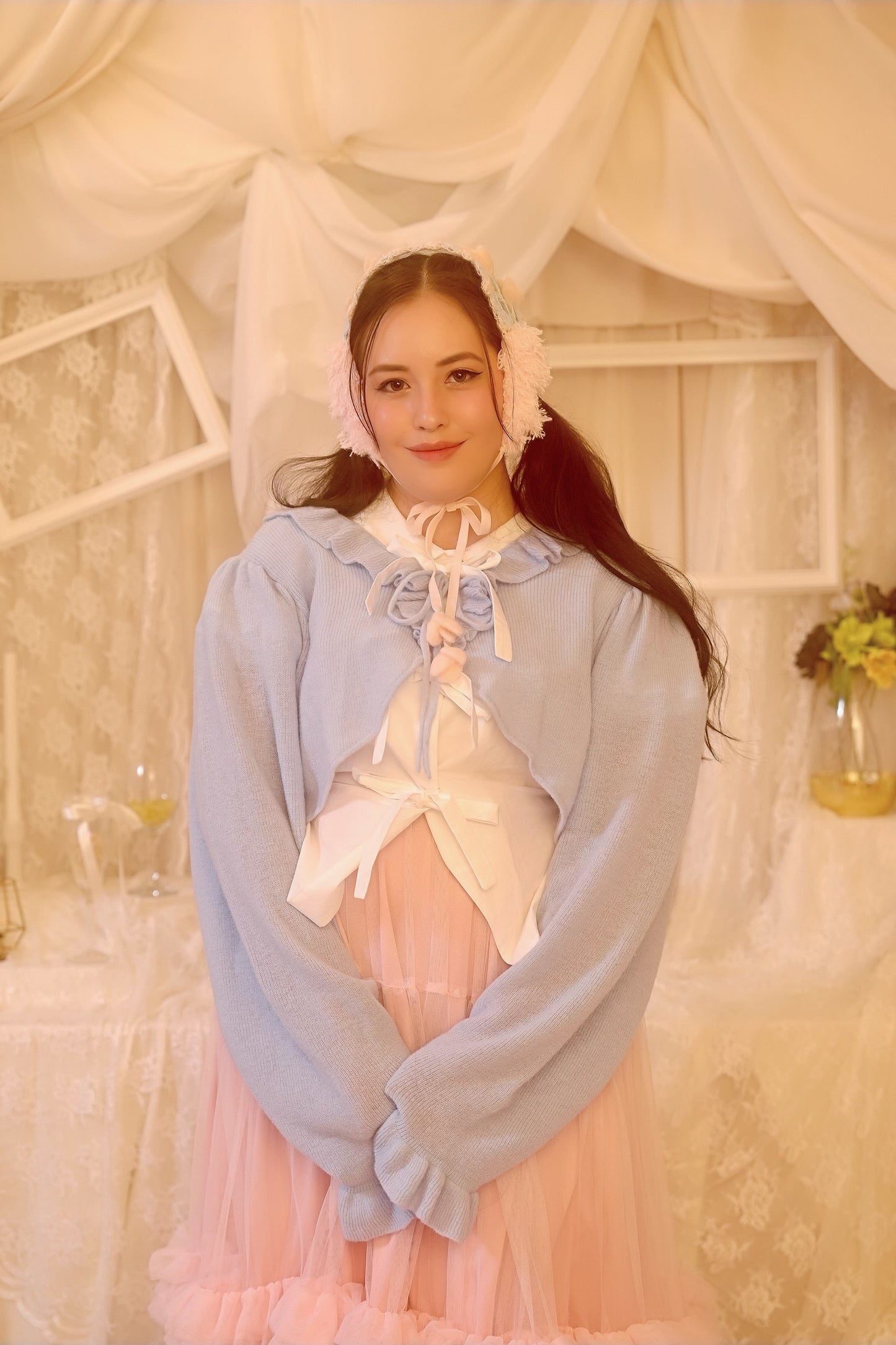 Lullaby Blue Lace Sheep Cardigan