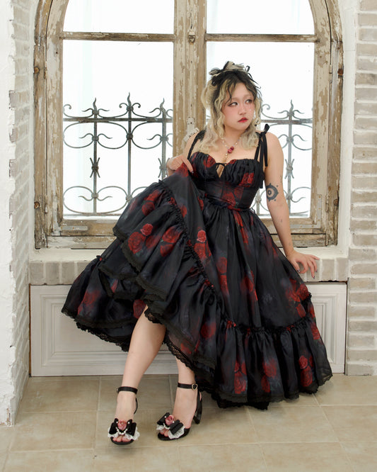 Fairytale Organza Dress - Black // PREORDER
