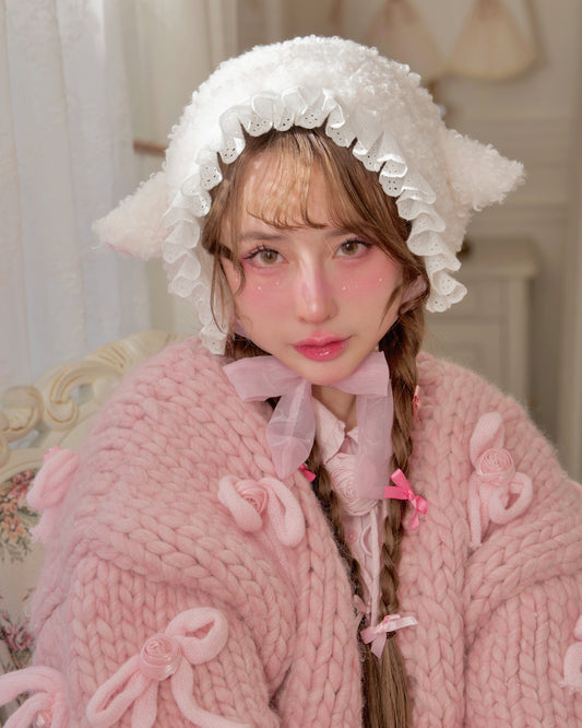 Sheepy Dreams Ribbon Bonnet // PREORDER