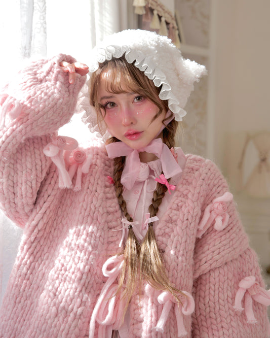 Sheepy Dreams Ribbon Bonnet // PREORDER