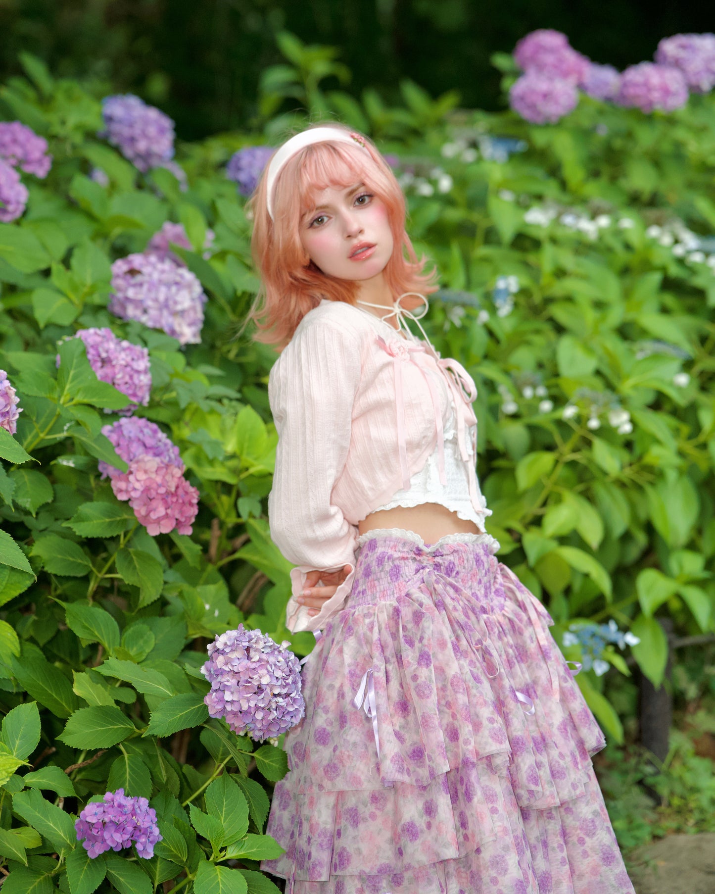 Rainy Girl Hydrangea Skirt Lilac PREORDER