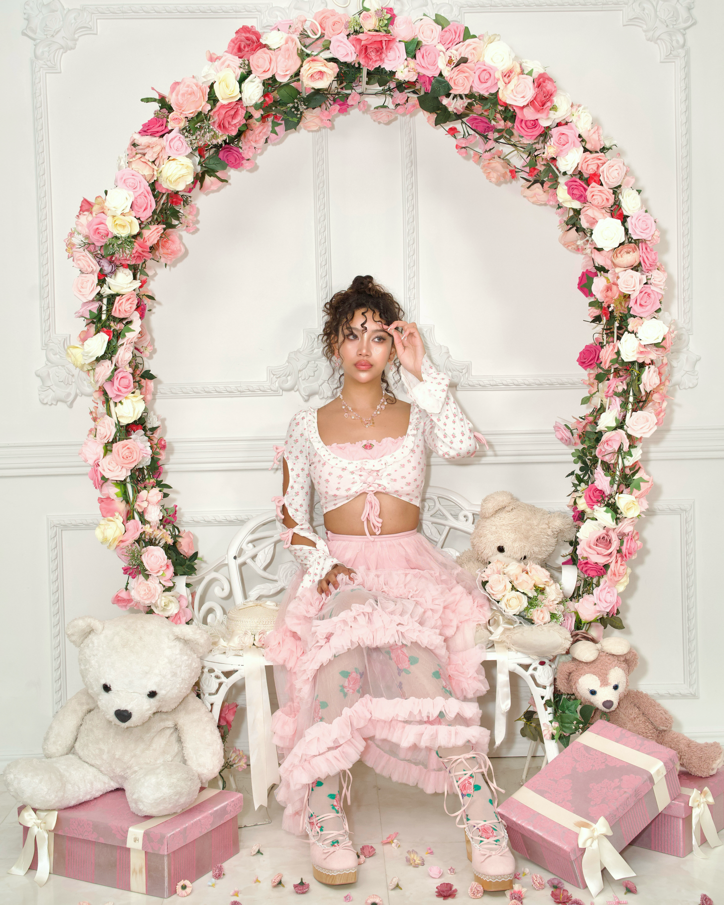 Rosy Twilight Long Tulle Skirt PREORDER
