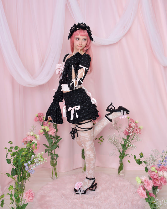 Promenade Daydream Skort - Black // PREORDER