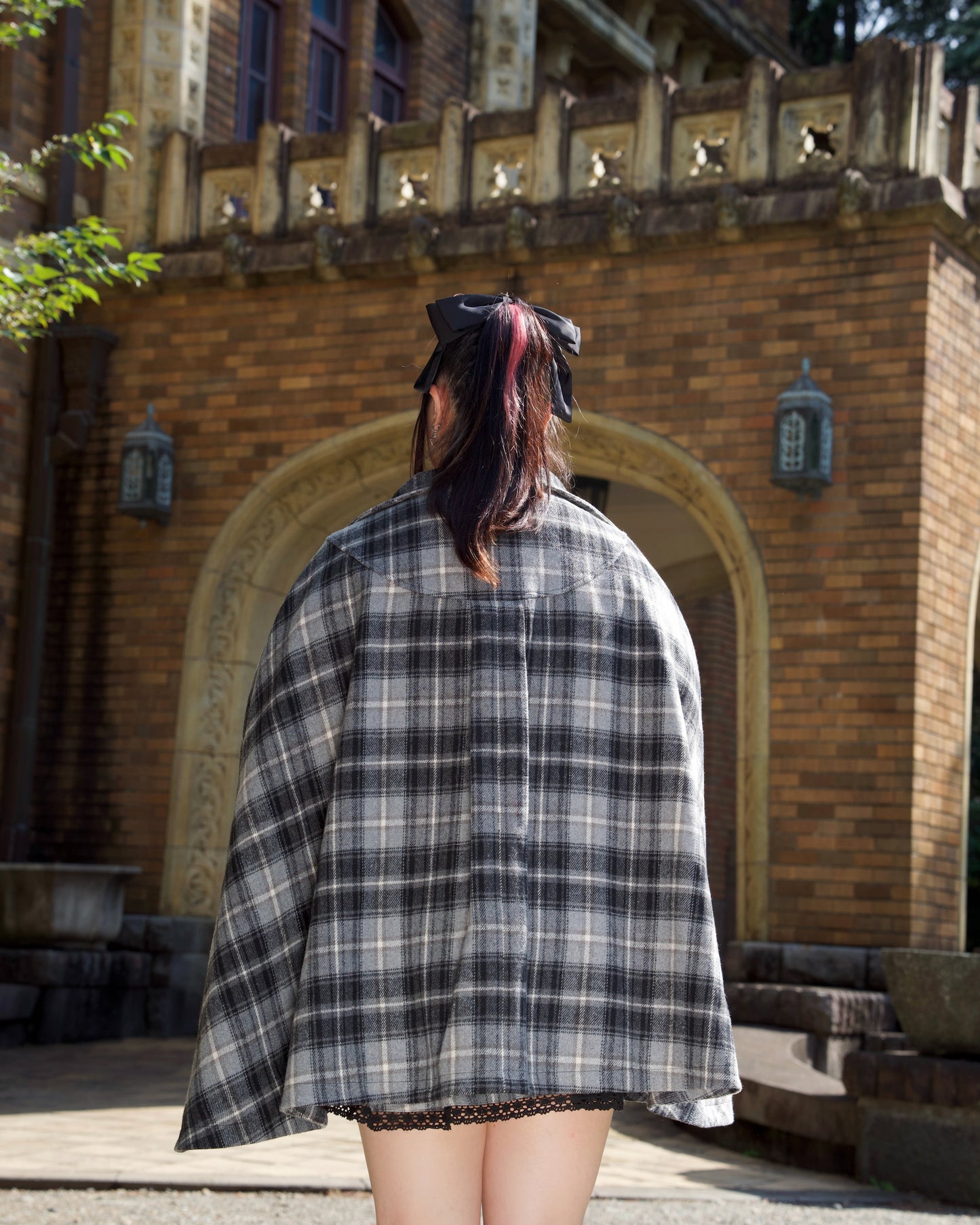 Darling Detective’s Cape Dress - Black x Grey Check // PREORDER