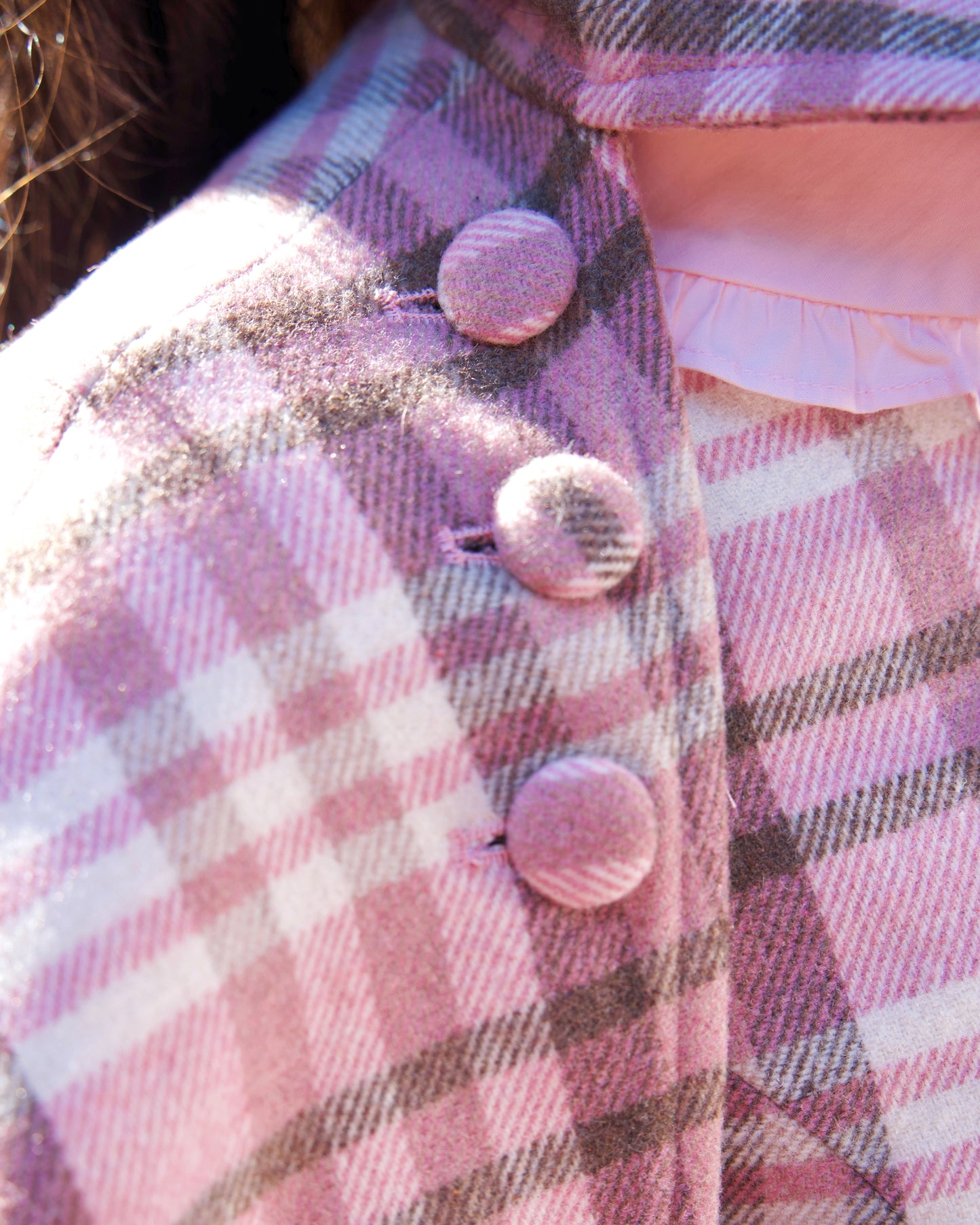 Darling Detective’s Cape Dress - Pink x Brown Neapolitan Check // PREORDER